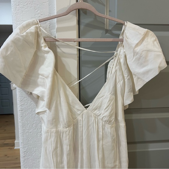 NWT La Ligne Stella Linen Tiered Ruffle Maxi Dress - Picture 4 of 7
